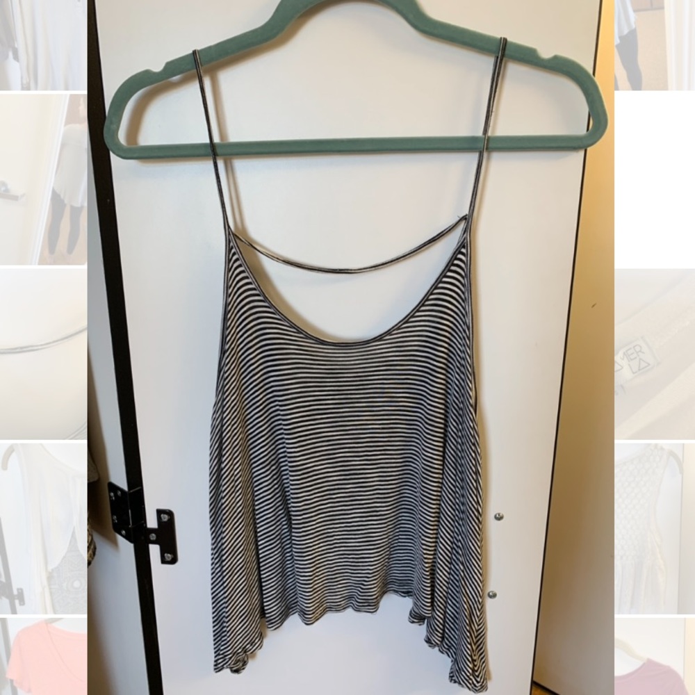 Black and White Striped Tank